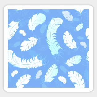 Seamless pattern of white feathers Sticker